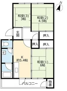 UR花山東【0200401号室】の間取り