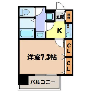 エイペックス名古屋鶴舞公園前【2階】の間取り