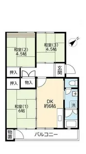 UR新多聞【1650202号室】の間取り