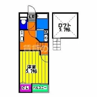 クレオ竹下弐番館【1階】の間取り