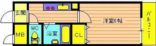 ヴェルビュ桜町【502号室】の間取り
