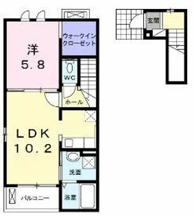 ビサイド・アヴェニュー【2階】の間取り