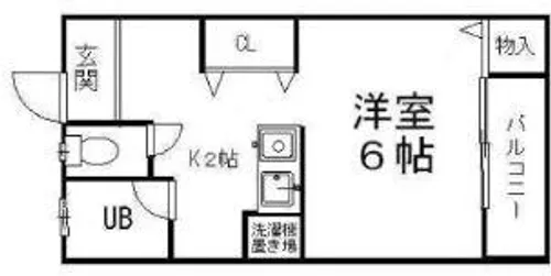 ハイツパーシモン【202号室】の間取り