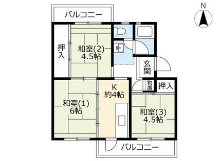 UR落合【3050302号室】の間取り