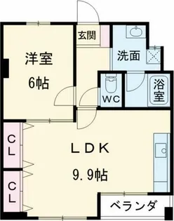 リエス西院【8階】の間取り