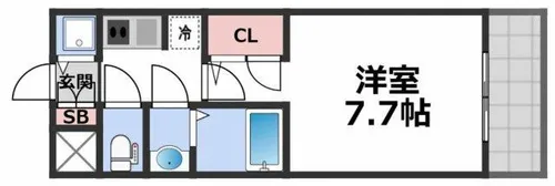 S-RESIDENCE高井田Central【4階】の間取り