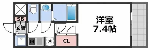 S-RESIDENCE高井田Central【9階】の間取り