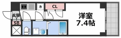 S-RESIDENCE高井田Central【6階】の間取り