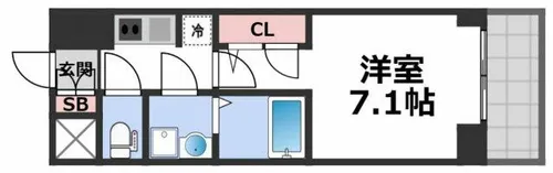 S-RESIDENCE高井田Central【9階】の間取り