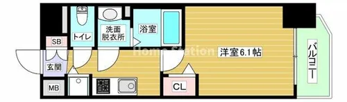 大阪府大阪市福島区海老江5丁目【マンション】の間取り