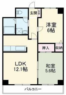 レジデンスオークラ【4階】の間取り