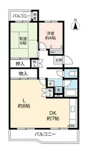 UR洛西新林北【0160504号室】の間取り
