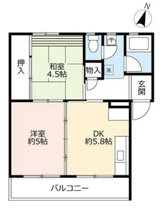 UR中登美第三【C100508号室】の間取り