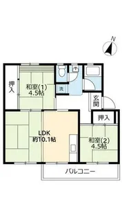 UR中登美第三【C090504号室】の間取り