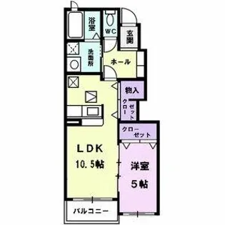 クレア・K【102号室】の間取り