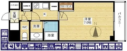 S-RESIDENCE江坂Eminence【4階】の間取り