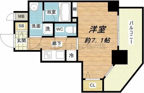 エスライズ本町東【7階】の間取り