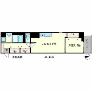 ブランドール北山【2階】の間取り