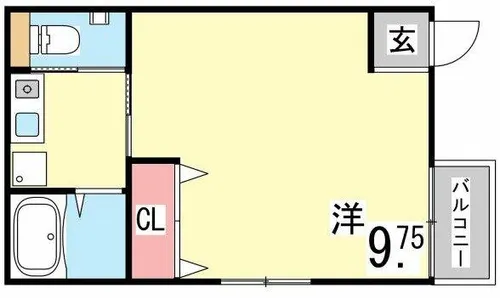アクロス芦屋西アパートメントⅡ【202号室】の間取り