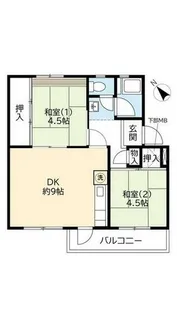 UR逆瀬川【0060202号室】の間取り