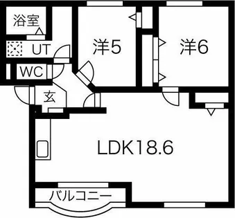 Free dom【202号室】の間取り