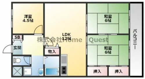 メゾンカタケ【4階】の間取り