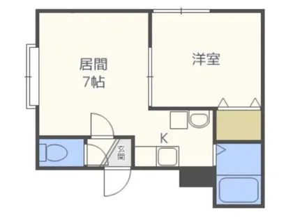 ドゥボワ平岸【201号室】の間取り