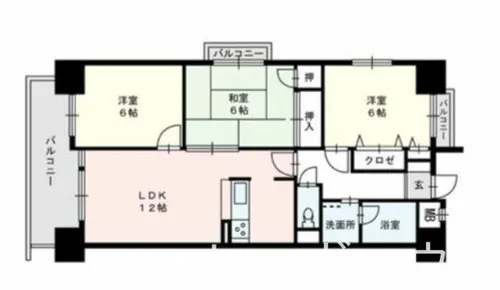 福岡県福岡市博多区比恵町【マンション】の間取り