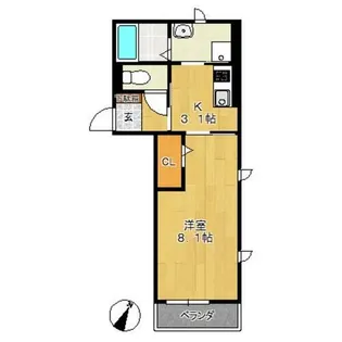 レジデンス大府駅クロス【1階】の間取り