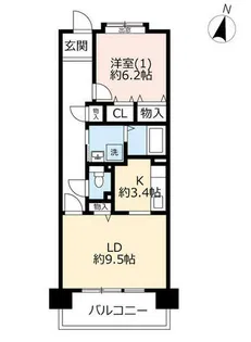 URアーバンラフレ虹ヶ丘西【0040704号室】の間取り
