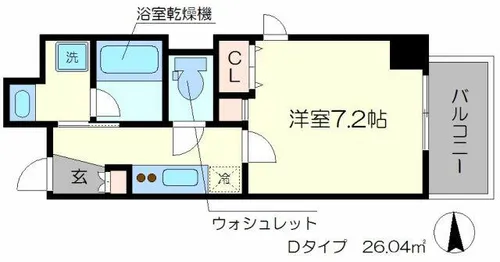 アスヴェル京都西七条【3階】の間取り