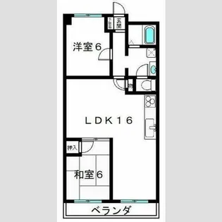 グランドール西大路【6階】の間取り