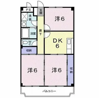 シャンブル21【3階】の間取り