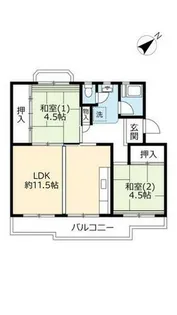 UR泉南尾崎【0160401号室】の間取り