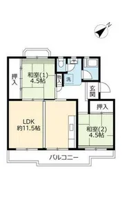 UR泉南尾崎【0160401号室】の間取り