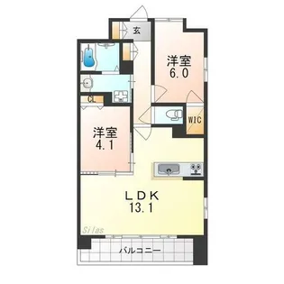 Sophia court宿院【6階】の間取り