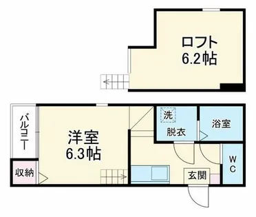 愛知県名古屋市熱田区六番2丁目【アパート】の間取り