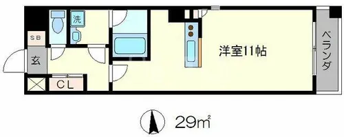 グランコスモ河原町【3階】の間取り
