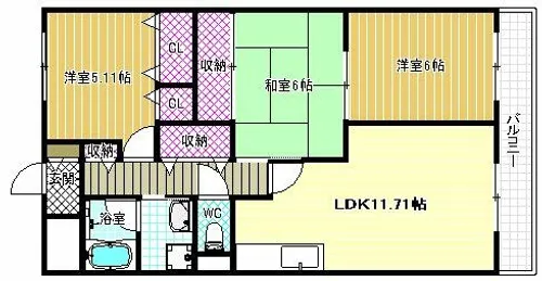 メゾン・ポレール【1階】の間取り