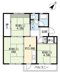 UR男山【C170402号室】の間取り
