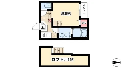ハーモニーテラス荒中町Ⅱ【1階】の間取り