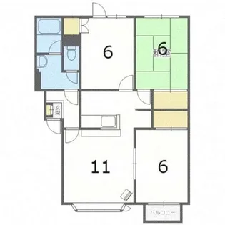 北海道札幌市手稲区稲穂二条7丁目【アパート】の間取り