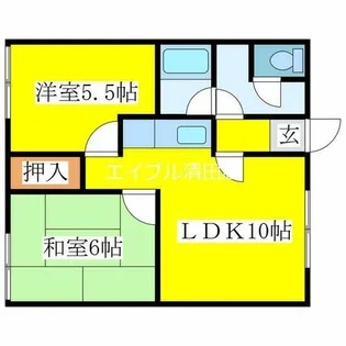 谷浦マンション【203号室】の間取り