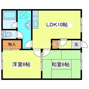 リバーシティ谷浦【202号室】の間取り