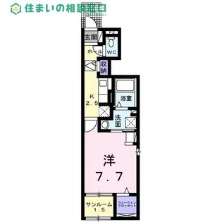 愛知県岡崎市土井町字西番城【アパート】の間取り