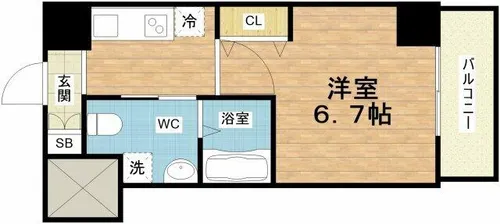 エルプレイス本町【11階】の間取り