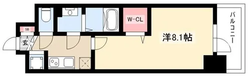 エスリード今池ルミナス【1203号室】の間取り