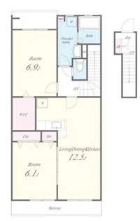 ロワジール【2階】の間取り