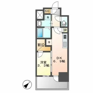 エステムコート名古屋新栄Ⅴラポール【3階】の間取り
