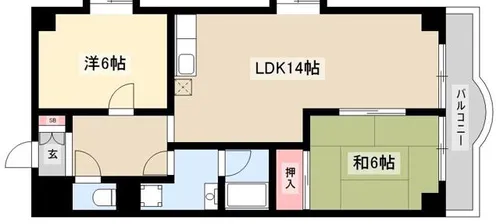 スカイハイツ塚本【3階】の間取り